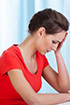 A photo of a female in distress